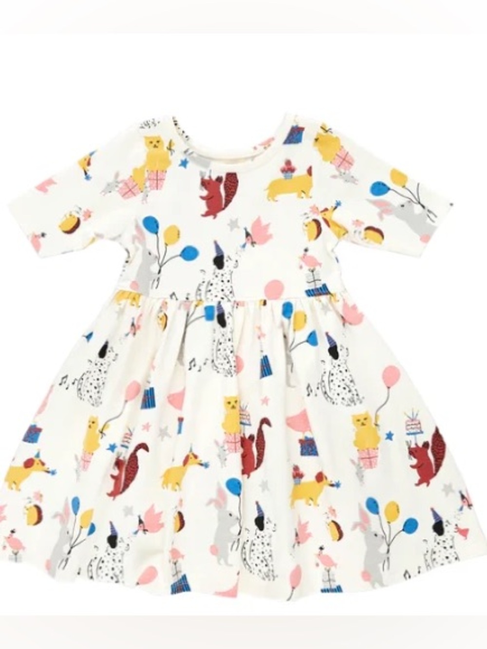 Pink Chicken - Girls Organic Steph Dress Birthday Buddies